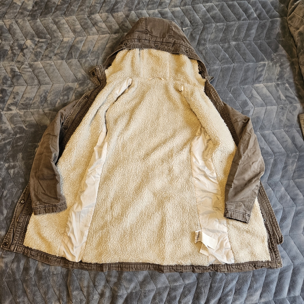 Hollister Brown Jacket with Cream Lining
